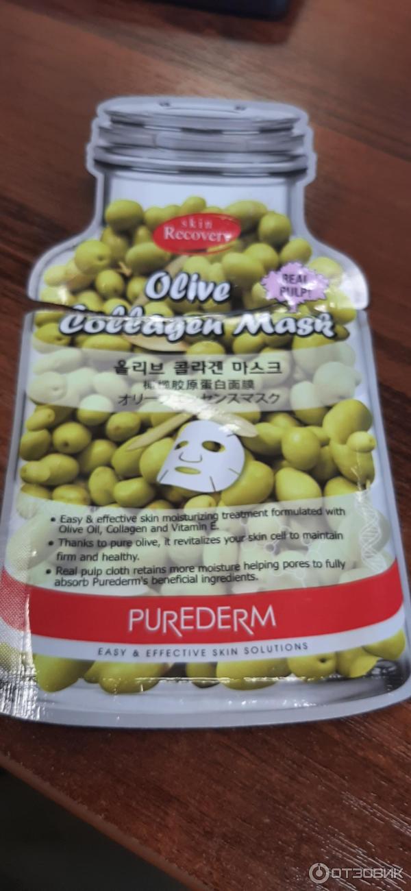 Маска для лица Purederm Olive Collagen Mask фото