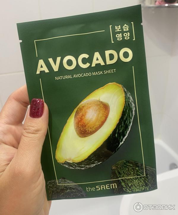 Тканевая маска для лица The Saem Natural Avocado Mask Sheet фото