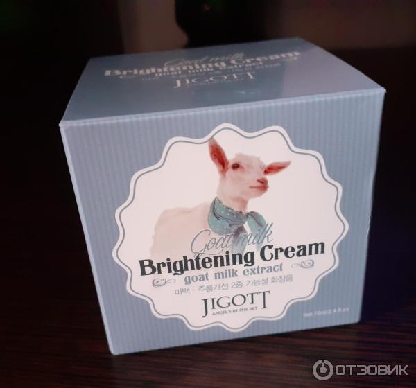 Крем для лица с эффектом осветления Jigott Goat Milk Whitening Cream фото