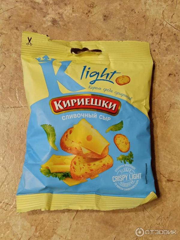 Отзыв о Кириешки Light сухарики пшенично-кукурузные "Сливочный сыр ...