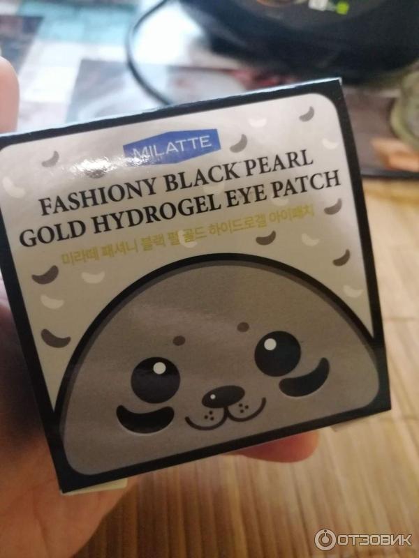 Гидрогелевые патчи вокруг глаз Milatte Fashiony black pearl & gold Hydrogel Eye Patch фото