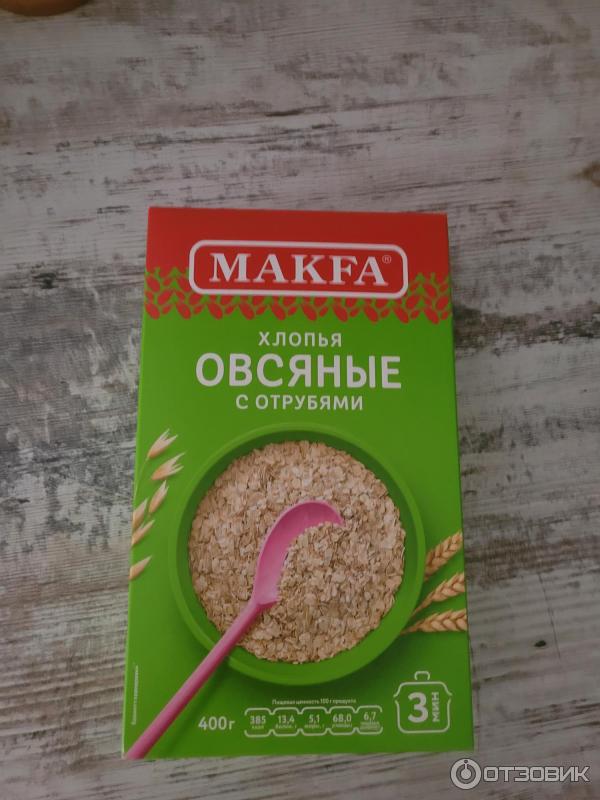 Овсяные хлопья Макфа с отрубями фото