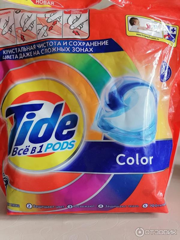 Капсулы для стирки TIDE 3 in1 PODS Color фото