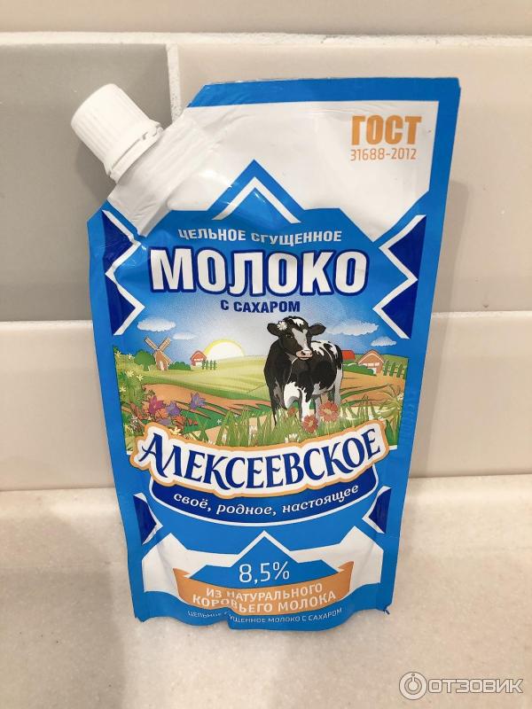 Цельное сгущенное молоко с сахаром Алексеевское фото