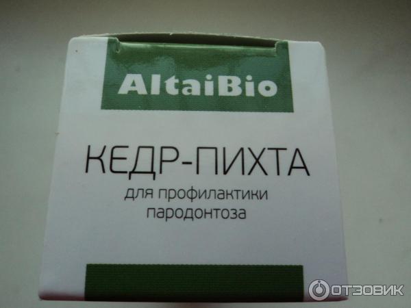 Зубная паста для профилактики пародонтоза AltaiBio Кедр-пихта фото