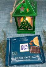 Шоколад темный Ritter Sport "Миндаль и апельсин" фото