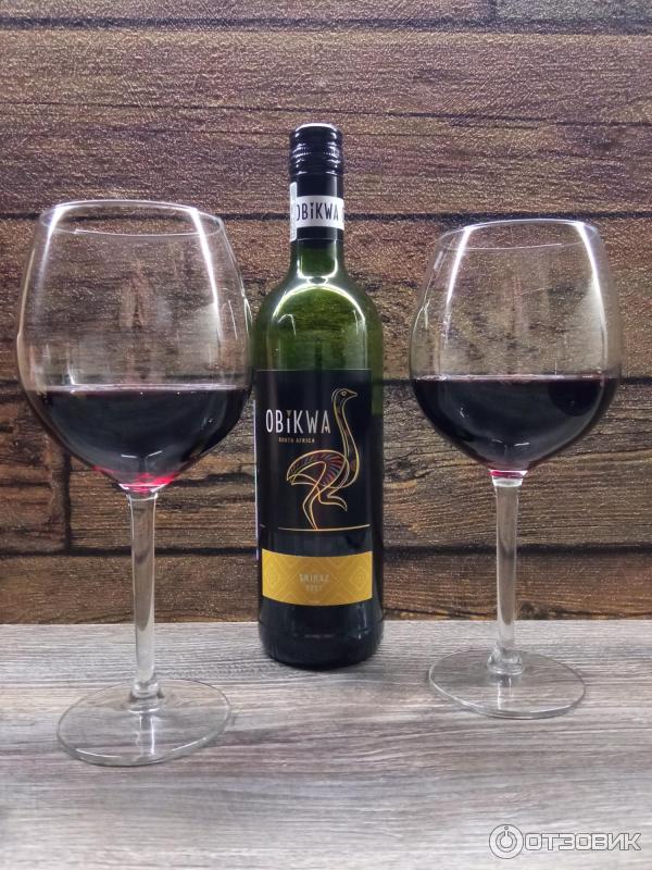 Вино красное сухое Obikwa Shiraz фото