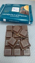 Шоколад темный Ritter Sport "Миндаль и апельсин" фото